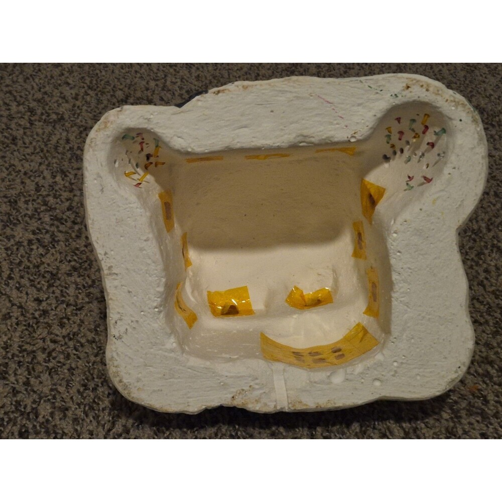 VTG Lighthouse Christmas Santa "Upon The House Top" Reindeer By Plaster Craft - Picture 7 of 8